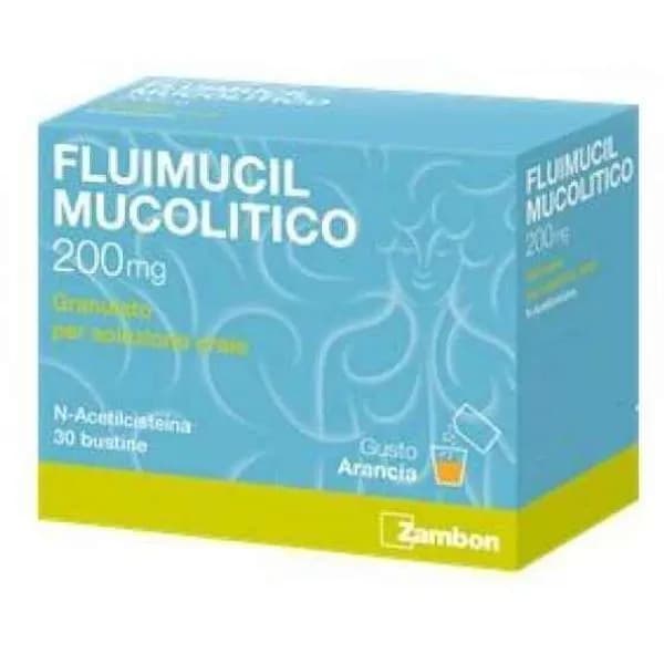 Fluimucil, 200 mg 20 Saqueta Granul sol oral