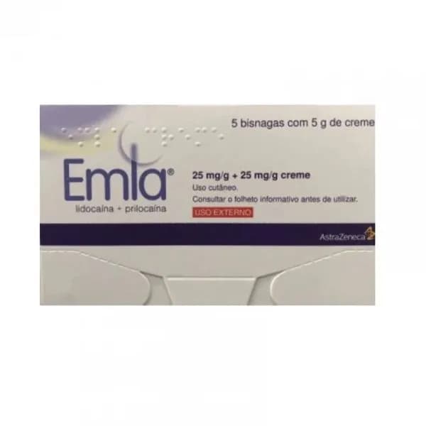 EMLA, 25/25 mg/g-5 g x 5 creme bisnaga