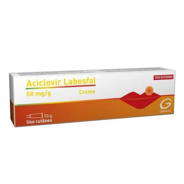 Aciclovir Labesfal, 50 mg/g Bisnaga 10 g Cr
