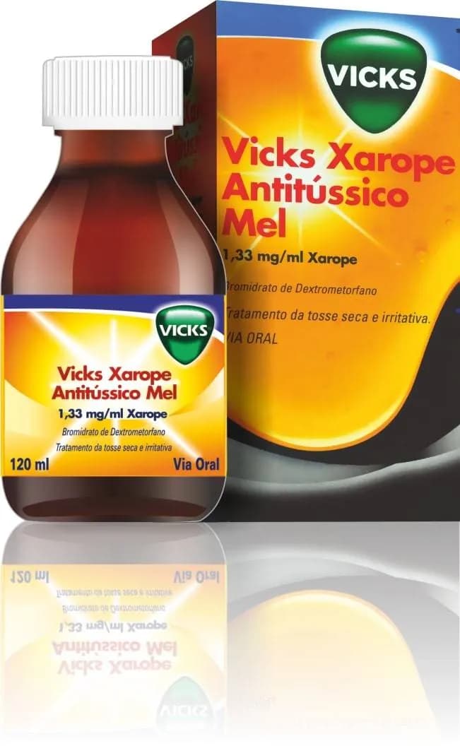Vicks Xarope Antitússico Mel, 1.33 mg/ml Frasco 120 ml Xar
