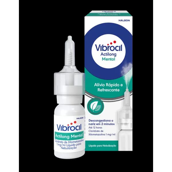 Vibrocil Actilong Mentol, 1 mg/ml Frasco nebulizador 10 ml Sol inal neb