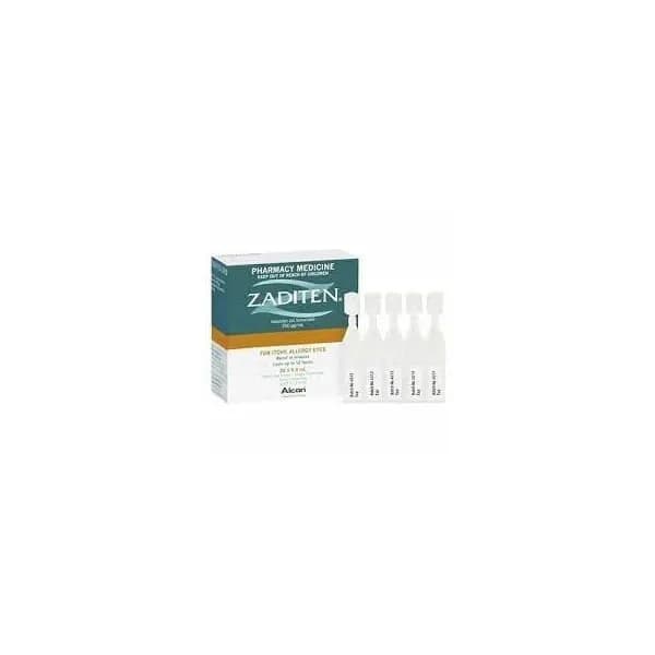 Zaditen, 0.1 mg/0.4 ml 20 Recipiente unidose 0,4000 ml Col, sol