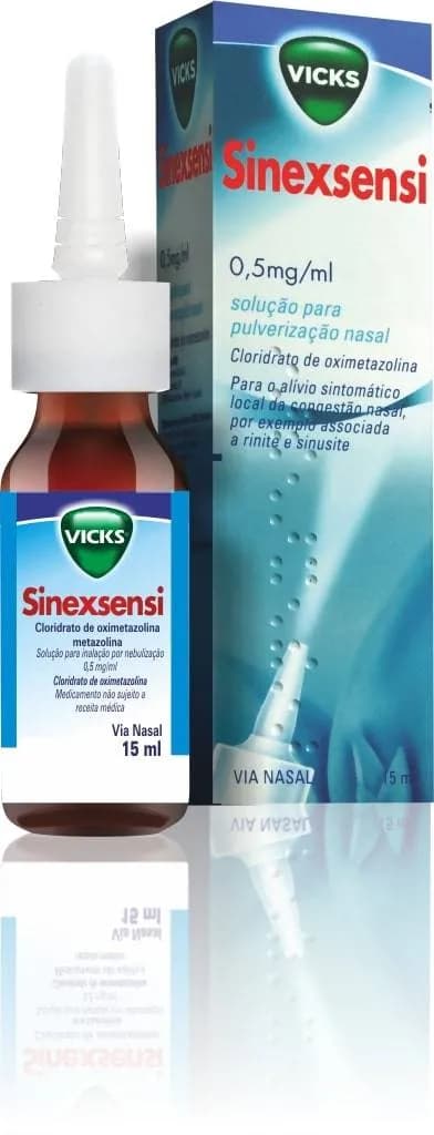 Vicks Sinex Aloé, 0.5 mg/ml Frasco 15 ml Sol pulv nasal