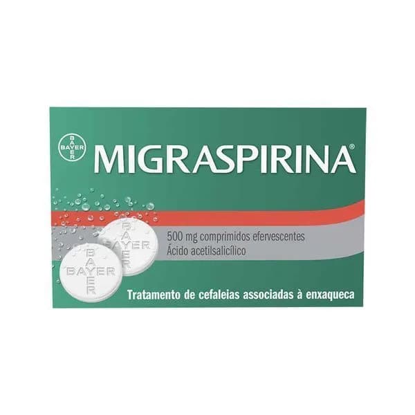 Migraspirina, 500 mg Fita termossoldada 12 Unidade(s) Comp eferv