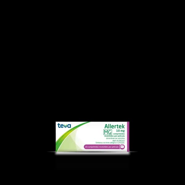 Allertek MG, 10 mg Blister 20 Unidade(s) Comp revest pelic