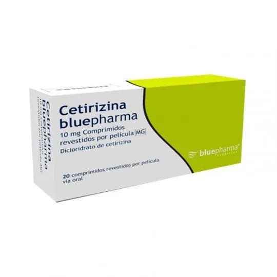 Cetirizina Bluepharma MG, 10 mg Blister 20 Unidade(s) Comp revest pelic