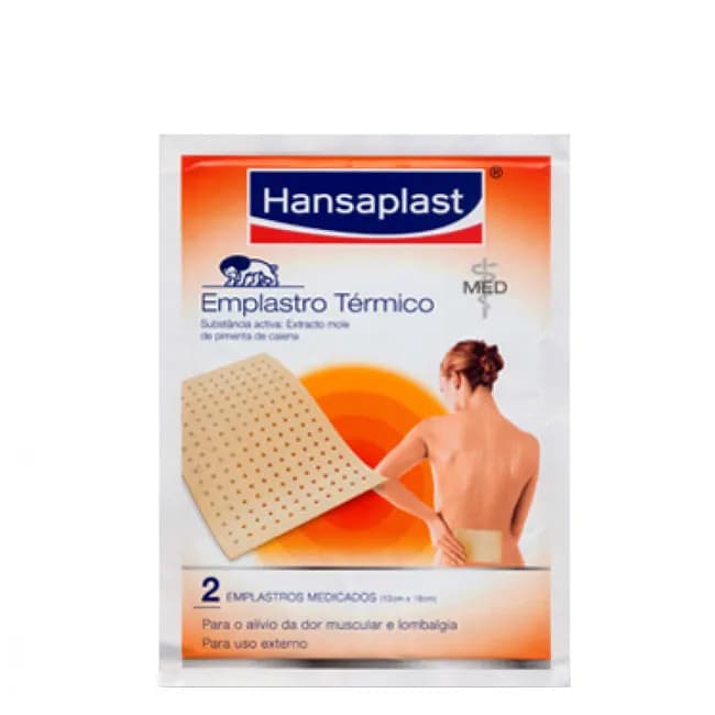 Hansaplast Emplastro Térmico, 4,8 mg/unidade x 2 emplastro