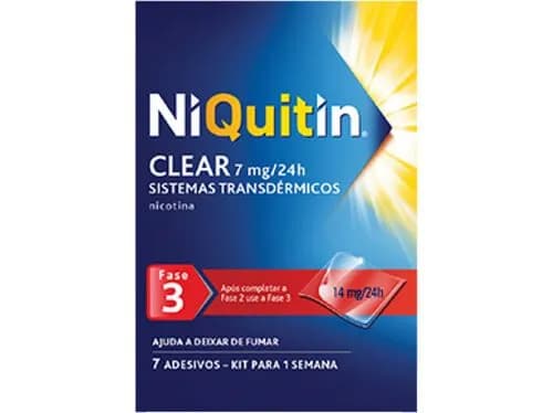 Niquitin Clear, 7 mg/24 h Saqueta 14 Unidade(s) Adesivo transder