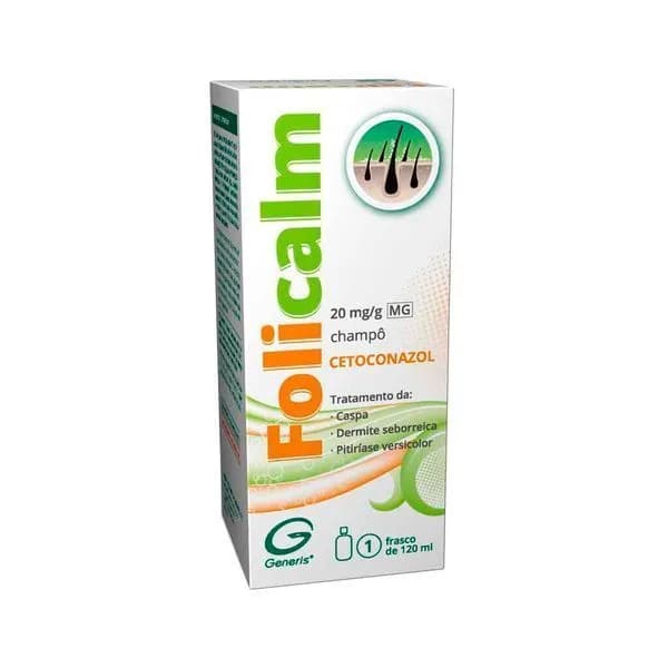 Cetoconazol Folicalm MG, 20 mg/g Frasco 120 ml Champô