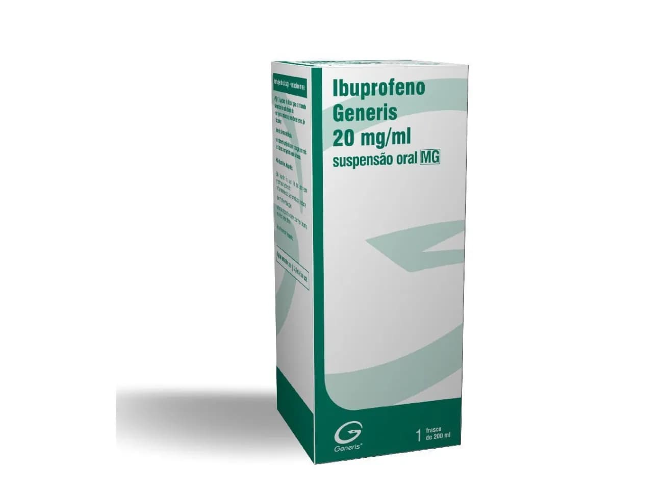 Ibuprofeno Generis MG, 20 mg/ml Frasco 200 ml Susp oral
