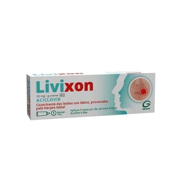 Aciclovir Livixon MG, 50 mg/g Bisnaga 10 g Cr