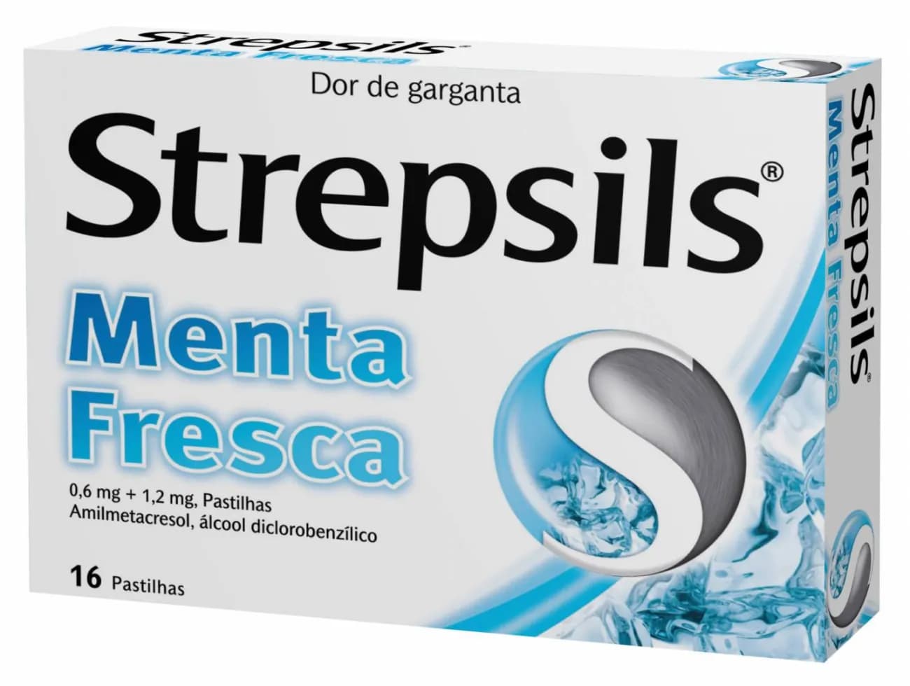 Strepsils Menta Fresca, 1.2 mg + 0.6 mg Blister 16 Unidade(s) Past
