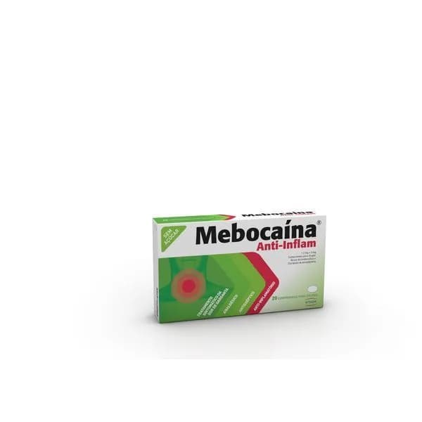 Mebocaína Anti-Inflam, 1,2/3 mg x 20 comp chupar