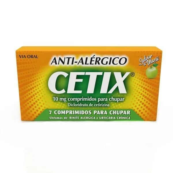 Cetix, 10 mg Blister 7 Unidade(s) Comp chupar
