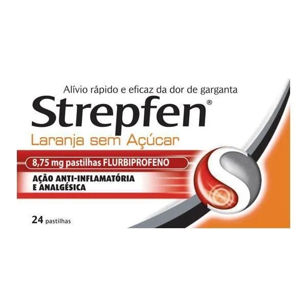 Strepfen Laranja sem Açúcar, 8.75 mg Blister 24 Unidade(s) Past