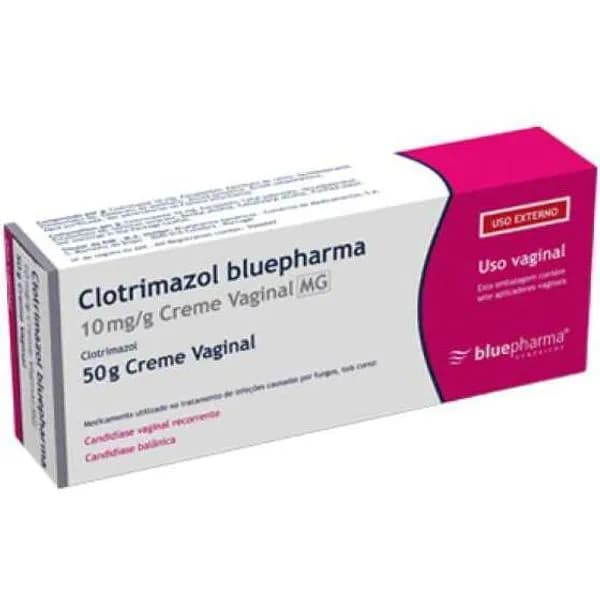Clotrimazol Bluepharma MG, 10 mg/g Bisnaga 50 g Cr vag