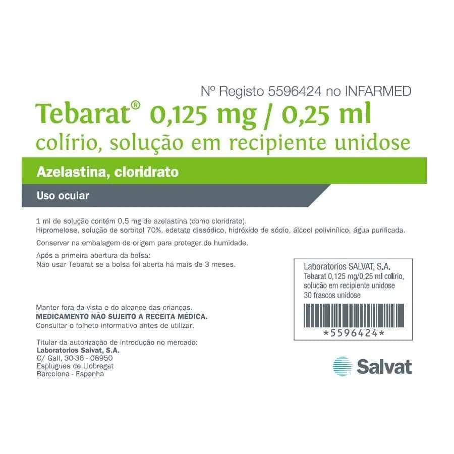 Tebarat, 0,125 mg/0,25mL x 30 sol col unidose