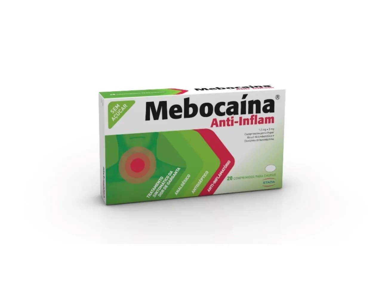 Mebocaína Anti-Inflam, 1,2/3 mg x 30 comp chupar