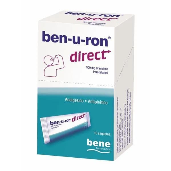 Ben-u-ron direct, 500 mg 10 Saqueta Granul