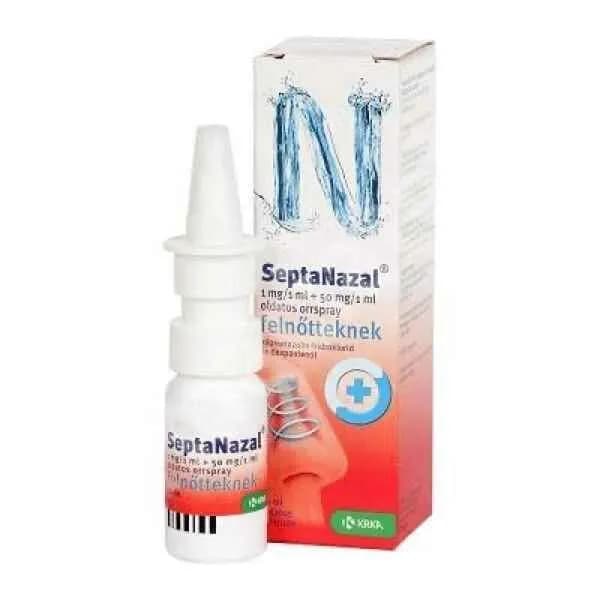 Septanazal (10 mL), 0,5/50 mg/mL x 1 sol pulv nasal