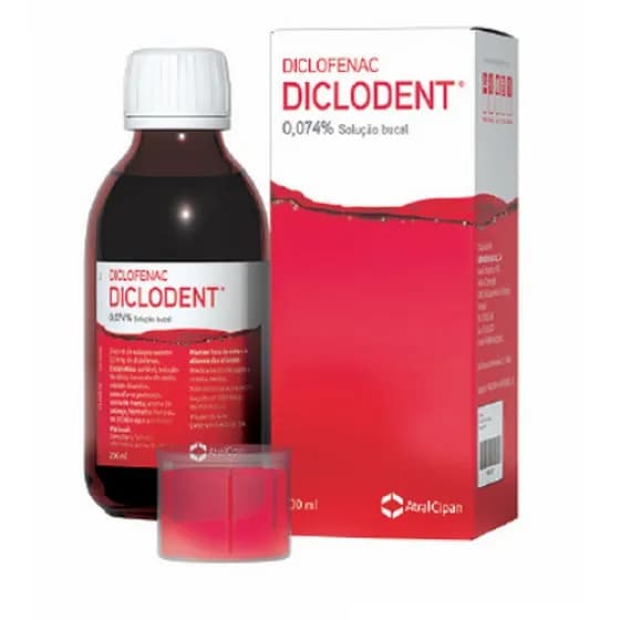 Diclodent 0.074% Solução Bucal, 0.74 mg/ml Frasco 100 ml Sol bucal
