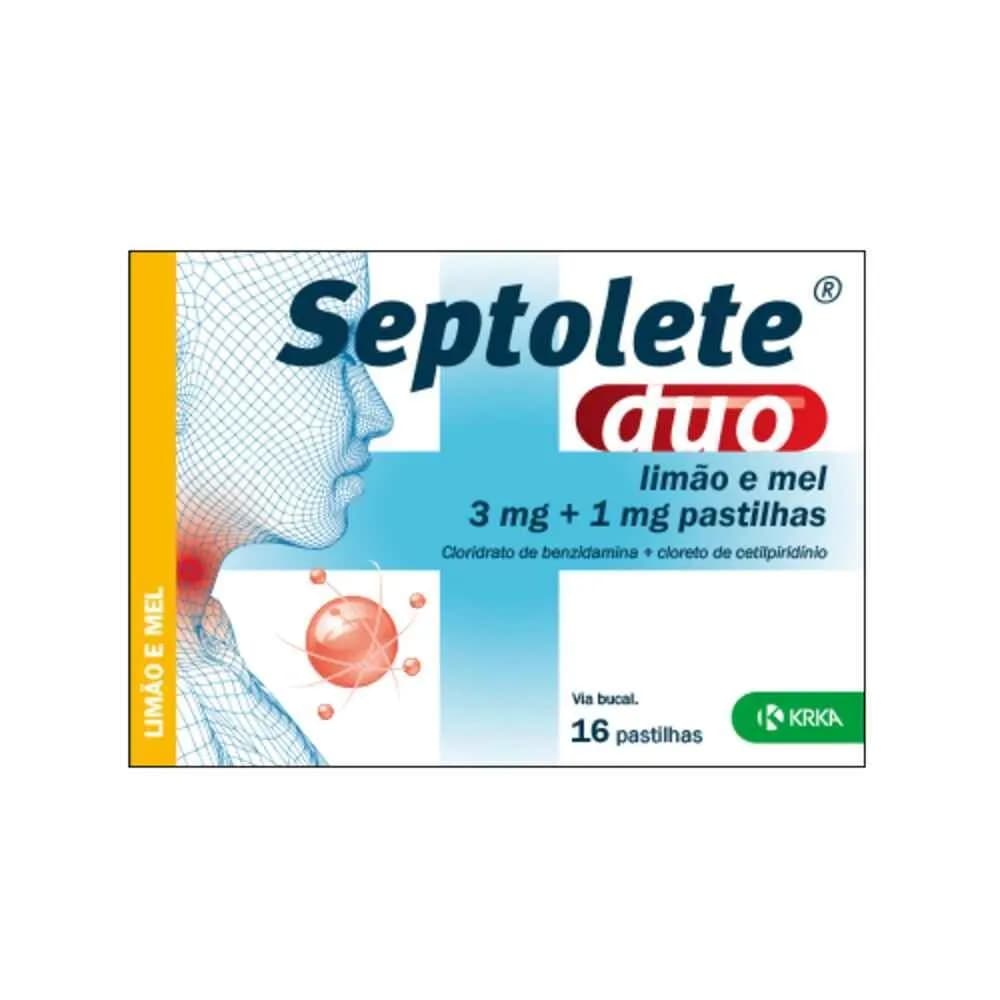 Septolete Duo limão e mel, 3/1 mg x 16 pst