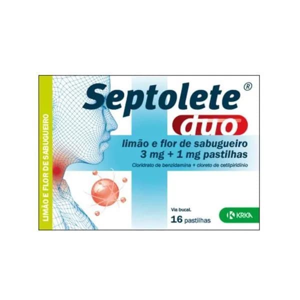 Septolete Duo limão e flor de sabugueiro, 3/1 mg x 16 pst