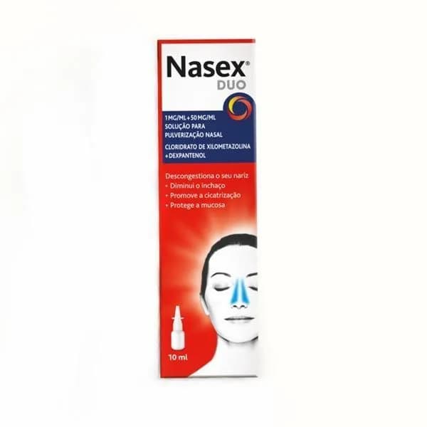 Nasex Duo, 1 mg/ml + 50 mg/ml Frasco 10 ml Sol pulv nasal