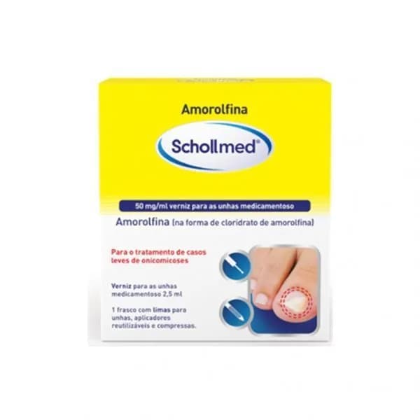 Amorolfina Schollmed, 50 mg/mL -2,5mL x 1 verniz