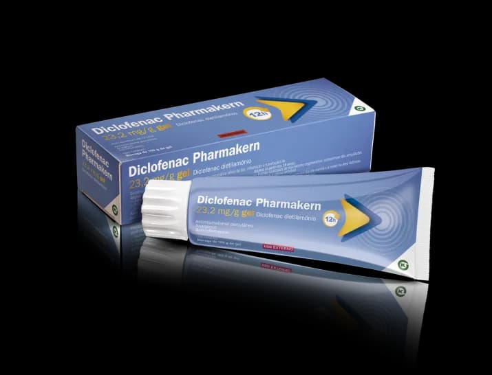 Diclofenac Pharmakern, 20 mg/g Bisnaga 100 g Gel