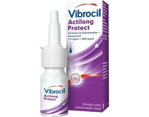 Vibrocil ActilongProtect, 1 mg/ml + 50 mg/ml Frasco 10 ml Sol pulv nasal