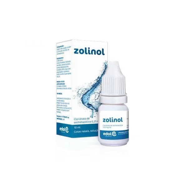 Zolinol, 0.25 mg/ml Frasco conta-gotas 10 ml Gta nasal sol