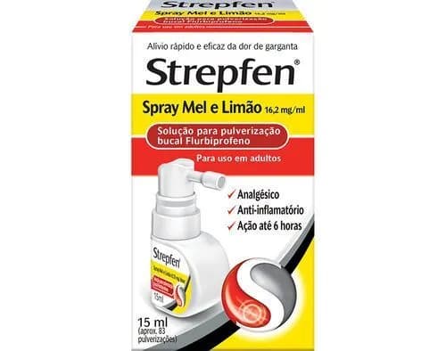 Strepfen Spray Mel e Limão, 16.2 mg/ml Frasco 15 ml Sol pulv bucal