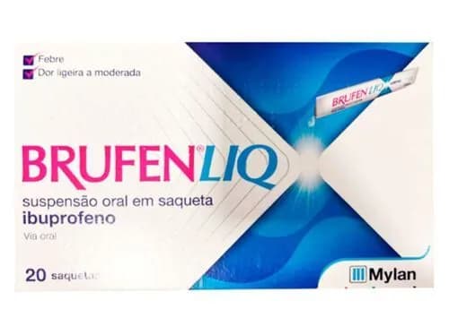 Brufen Liq, 200 mg/10 ml 20 Saqueta 10 ml Susp oral