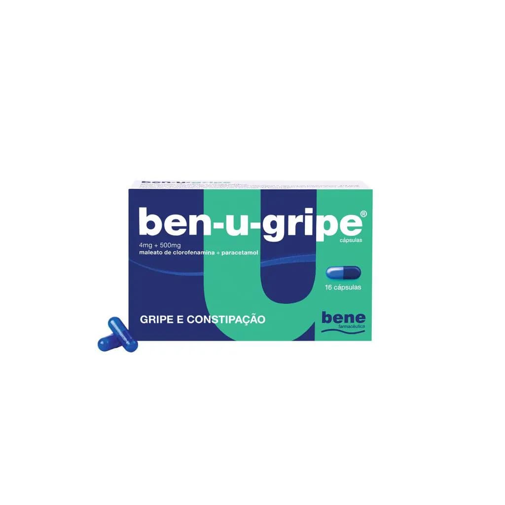 Ben-u-gripe, 4 mg + 500 mg Blister 16 Unidade(s) Caps