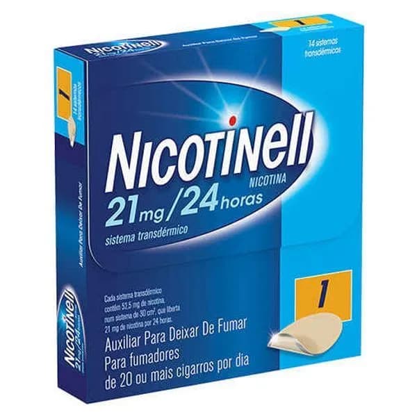 Nicotinell 21 mg/24 horas, 21 mg/24 h Saqueta 14 Unidade(s) Adesivo transder