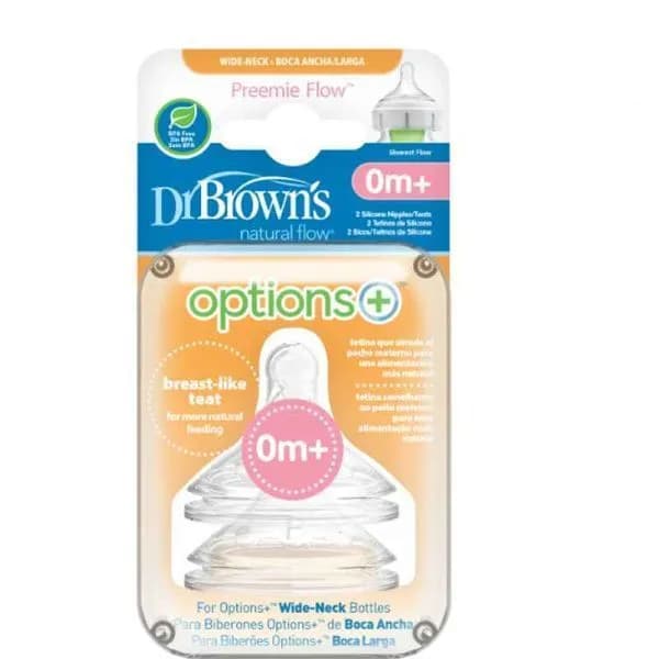 Dr Browns Tet Sil Larga Premat 0m+ X2