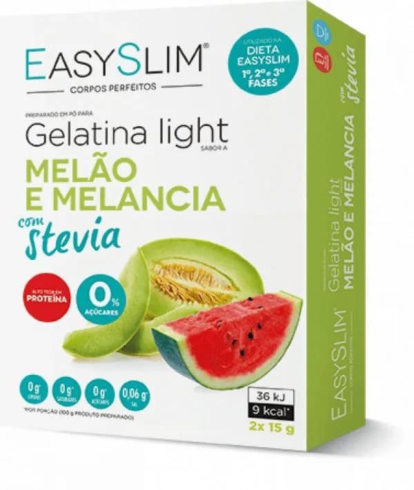 Easyslim Gelatina Lg Melao/Melan Stev Saqx2 pó sol oral saq