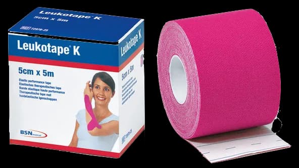Leukotape K Lig Elast Ades 5x5cm Rosa