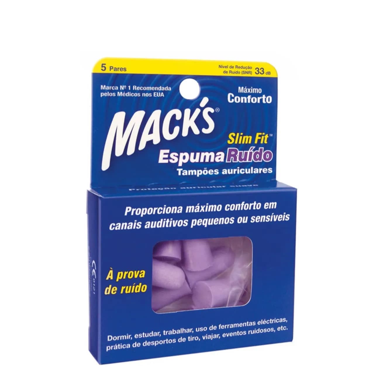 Mack S Esp Ruido Tampao Oto Slim Fit X 5