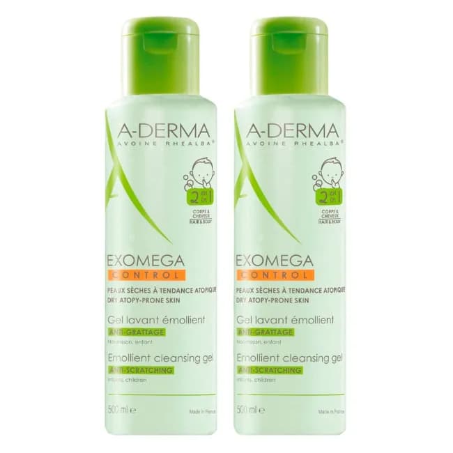 A-Derma Exomega Cont Gel500MlX2 Desc11E