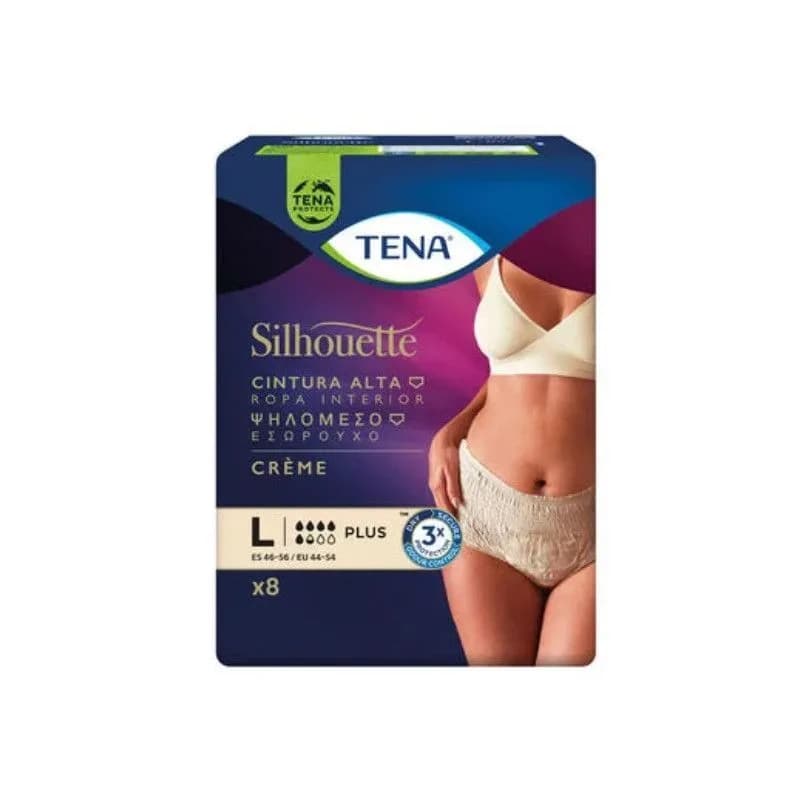 Tena Silhouette Cueca Creme L Ca X8