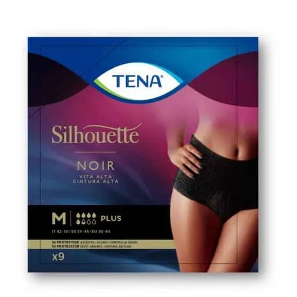 Tena Silhouette Cueca Preto M Ca X9