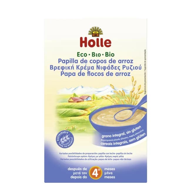Holle Bio Papa N/Lact Fl Arroz 250G 4M