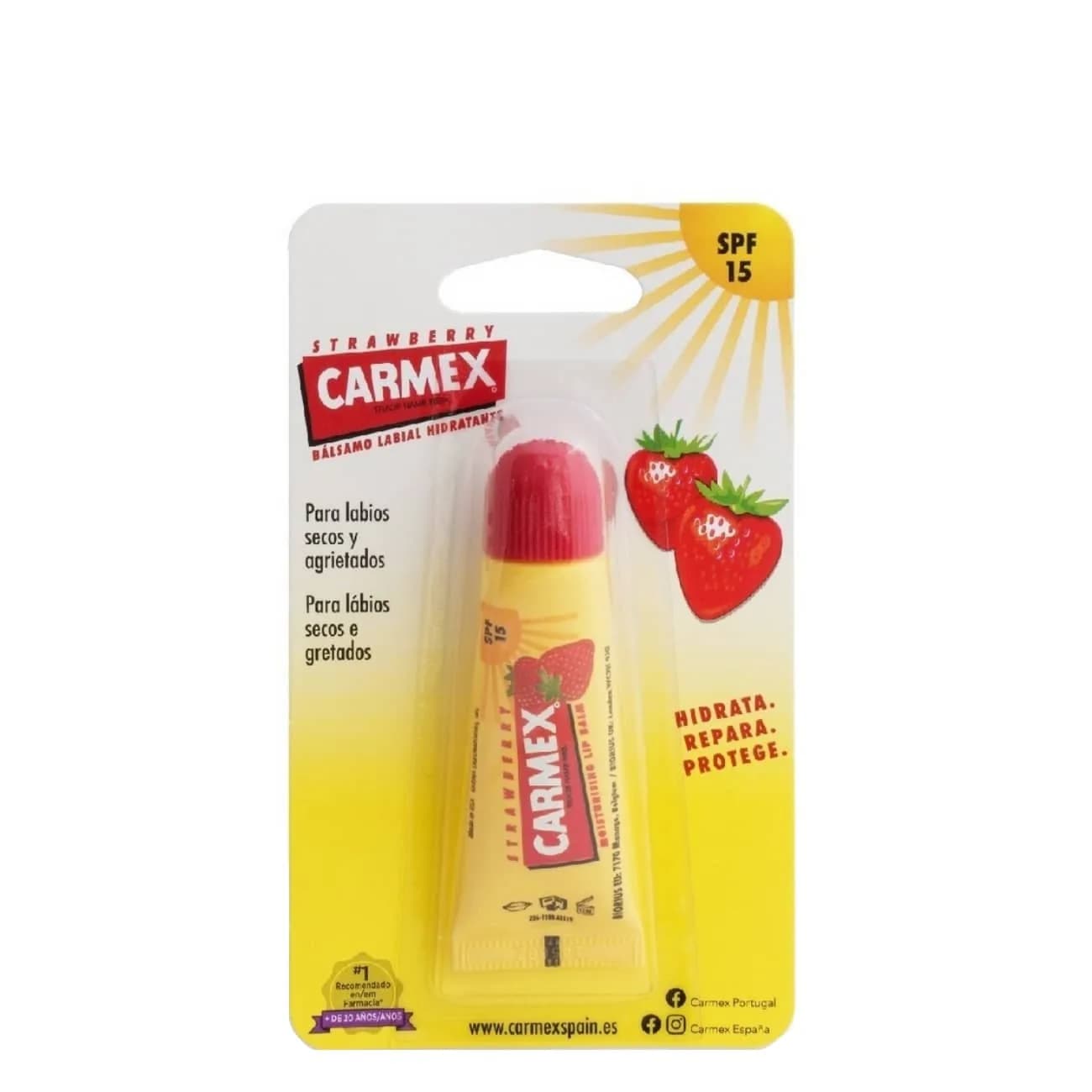 Carmex Tubo Hid Lab Morango Spf15 10G
