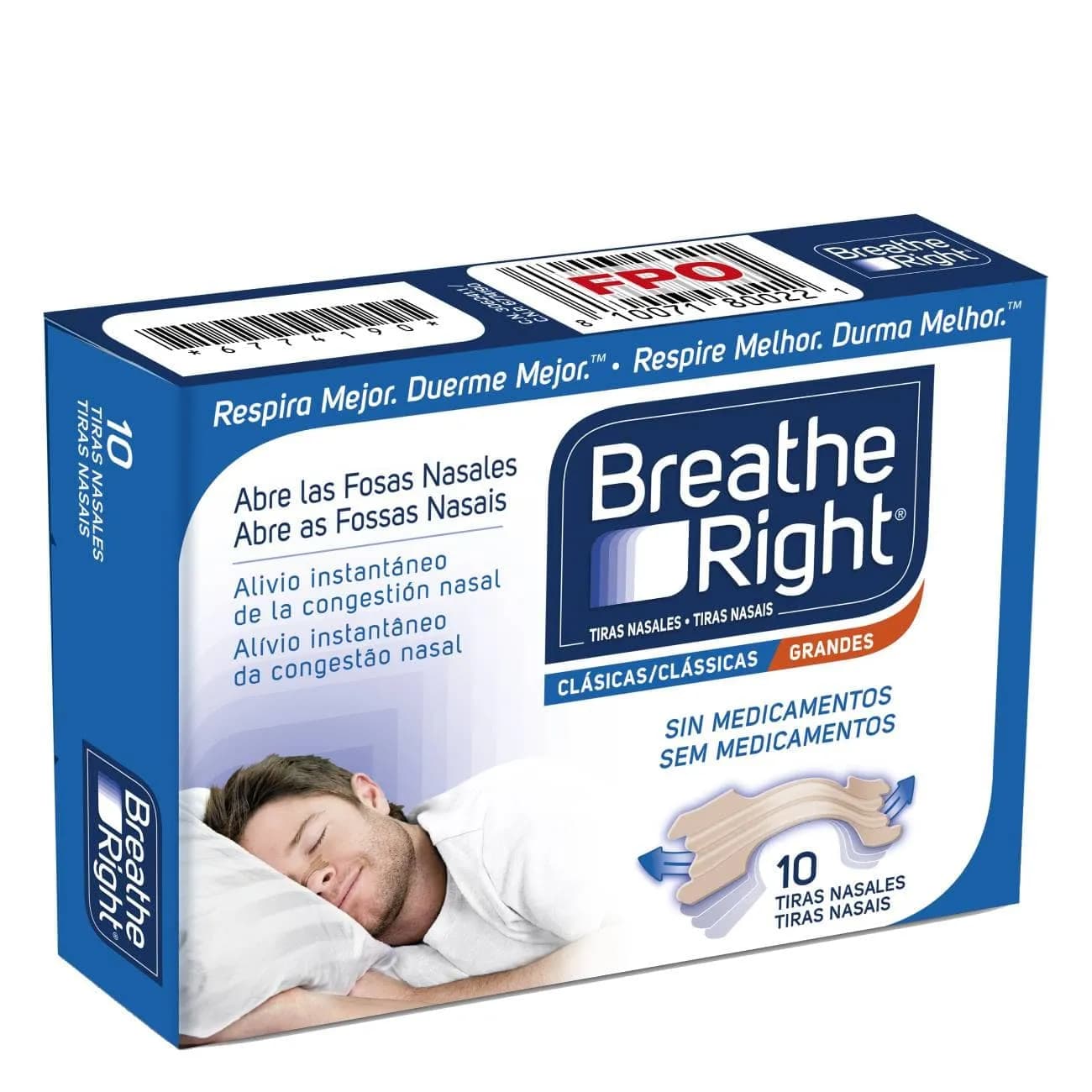 Breathe Right Penso Nasal Gde X10
