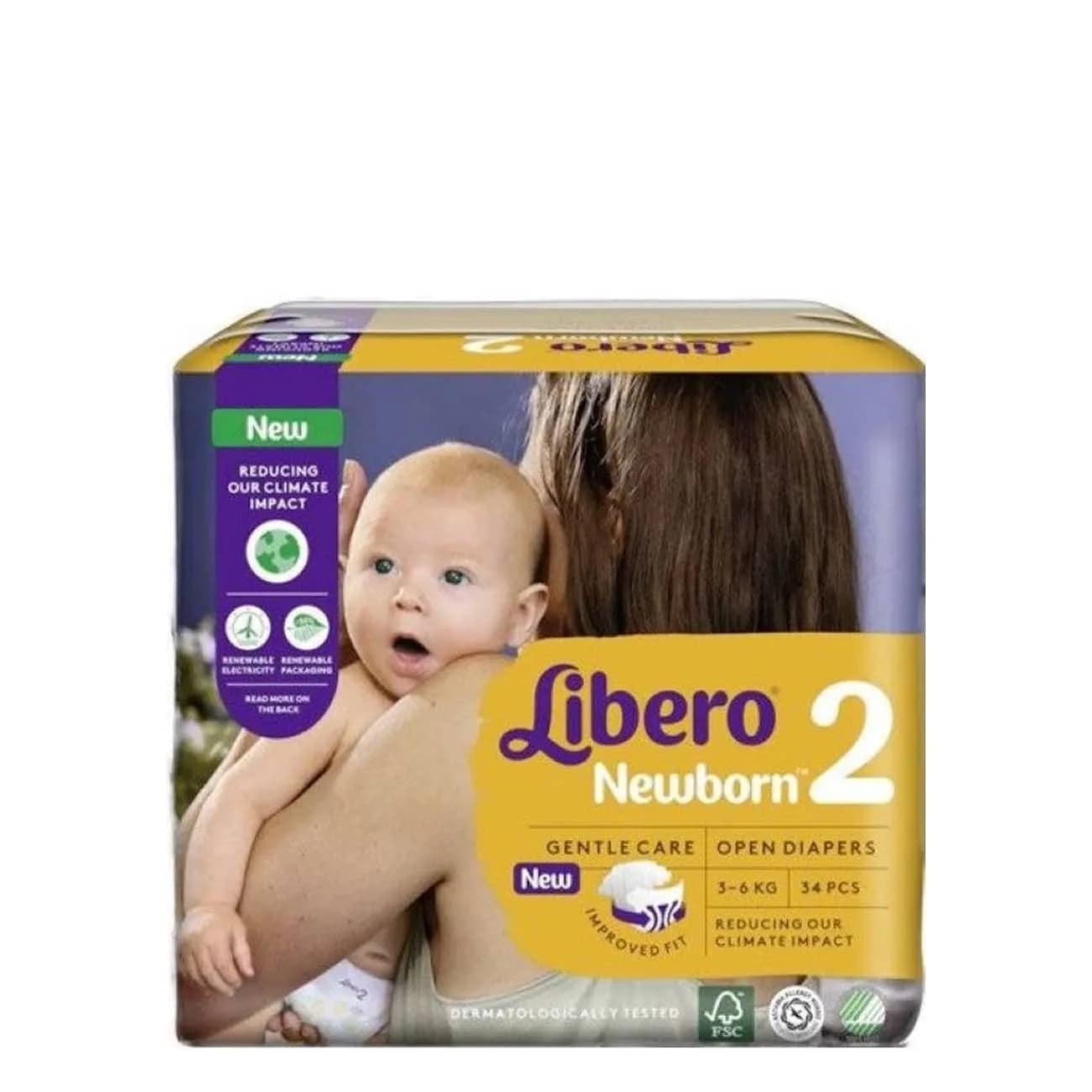 Libero Newborn 2 Fralda 3-6Kg X34