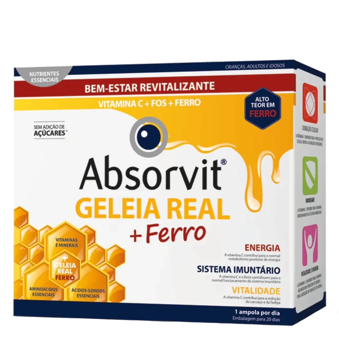 Absorvit Gel Real 1000Mg+Ferro Amp X20