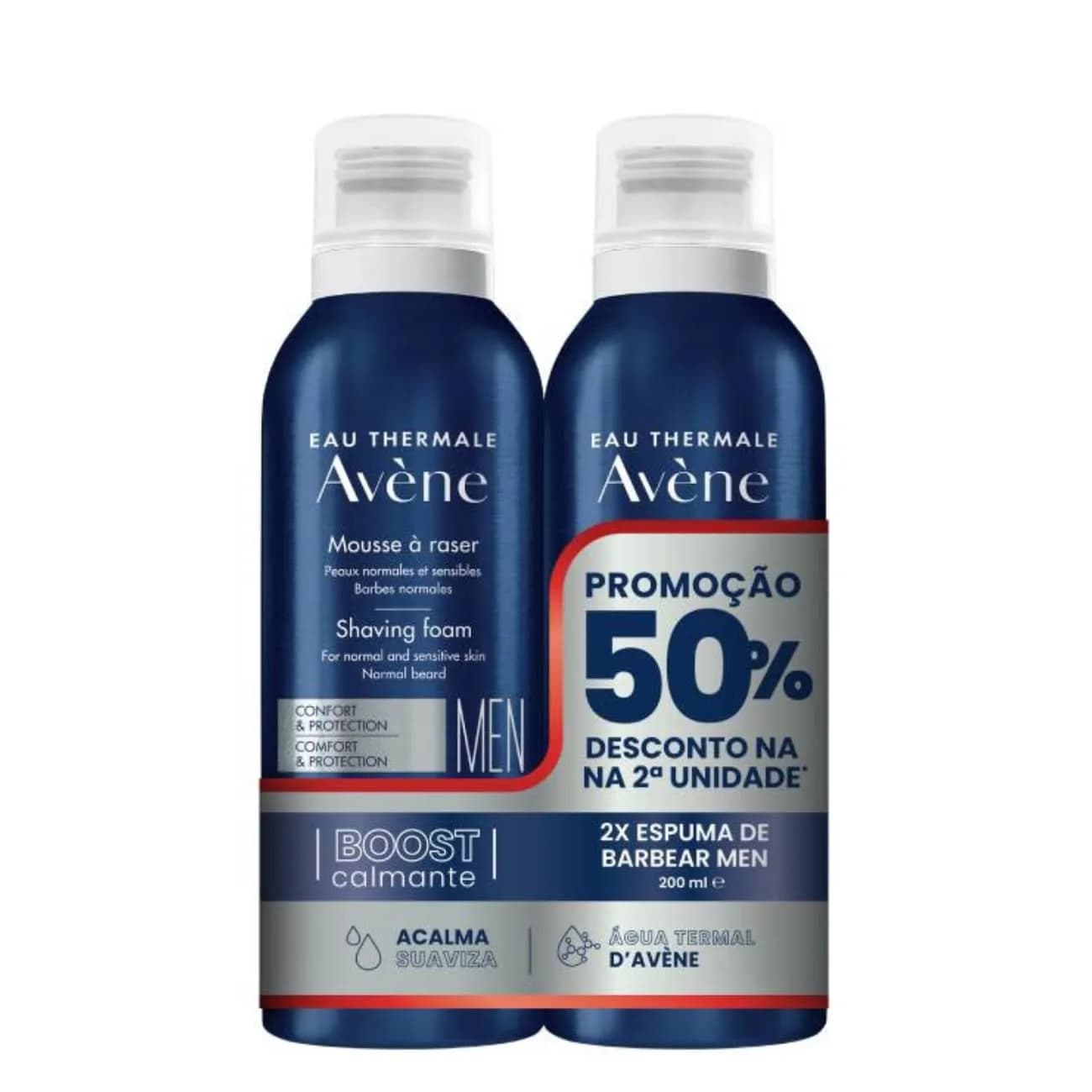 Avene Homem Esp Barb 200X2 Of 50% 2U