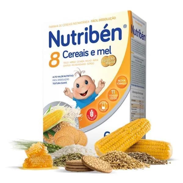 Nutriben Farinhas 8 Cereais Mel Bol M 250G